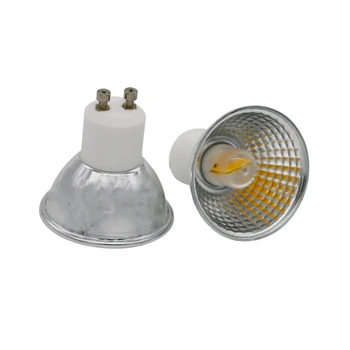 安い 調光可能な 5 ワット COB Led スポットライト MR16 GU10 スポットライト電球 110V 220V LED GU5.3 1511 COB ハロゲン交換ランプアンプル 6 個