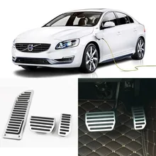 Brand New 3pcs Aluminium Non Slip Foot Rest Fuel Gas Brake Pedal Cover For Volvo S60 AT 2014-2016 Brand New 3pcs Aluminium Non Slip Foot Rest Fuel Gas Brake Pedal Cover For Volvo S60 AT 2014-2016