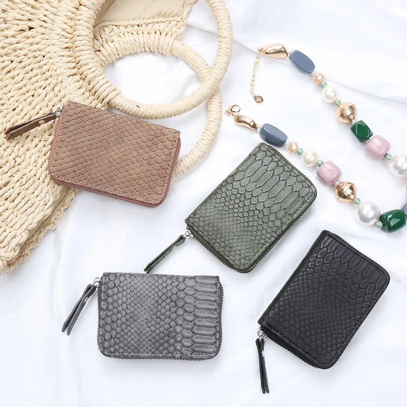 

Mini Women Wallets New Crocodile Zipper PU Leather Wallet Short Solid Alligator Pattern Wallet For Cards Lady Purse Small 500957