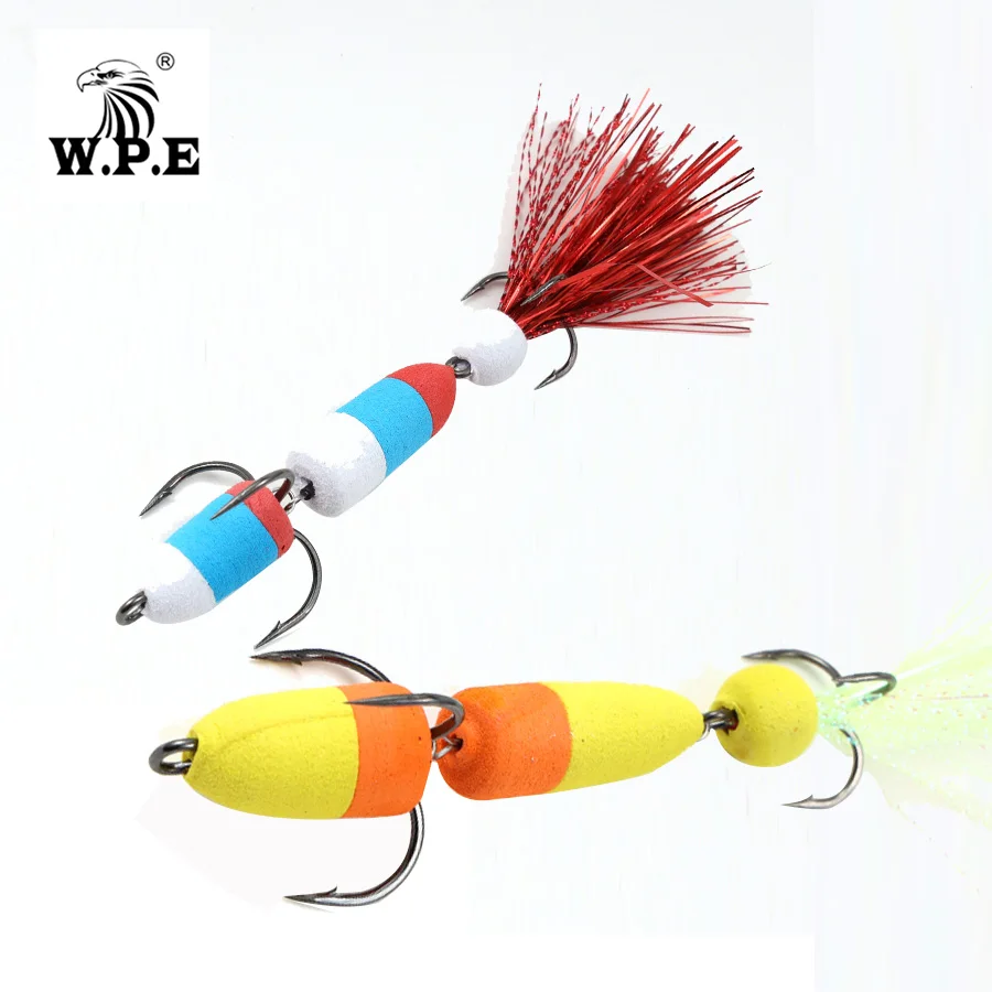 W.P.E New Fishing Lure 1pcs M Swim Bait Soft Lure High Density Foam Lure Fishing Tackle Multicolor Bass Artificial Lure Wobblers