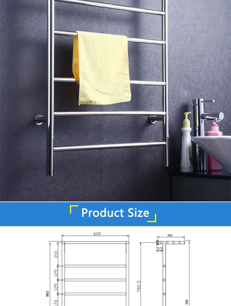 Нержавеющая сталь 304 Подогрев полотенца rail bthroom настенный теплее акции HZ-915A