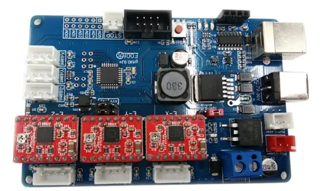 Гравировальный станок с ЧПУ GRBL 1,1 XYZ офлайн/GRBL 0,9 USB порт плата управления 3 оси управления лазерной гравировкой платы управления - Цвет: GRBL1.1 Blue