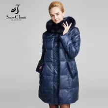 Snowclassic Parka Women Winter Down Coat Female Plus Size 6xl Jacket Real Fox Fur Collar Coats Winter Jacket Women 14371