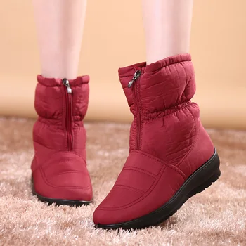 

Nice Autumn Winter Casual Snow Boots Waterproof Women Ankle Boots Thermal Flat slip-resistant Fashion Winter Shoes Woman