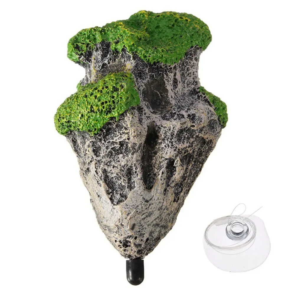 Моделирование плавающий камень аквариума ландшафтное украшение Sci-fi искусственные водоросли ландшафтный камень подвесной камень