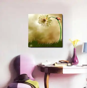 

Painting By Numbers Insect Stay On Chrysanthemum Moodern Wall Painting Print Canvas One Piece Flower Contemporary Oil Picture