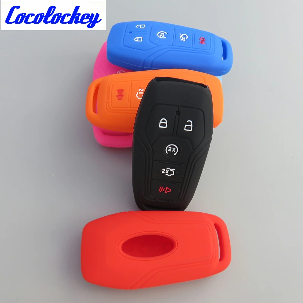 Cocolockey силиконовый чехол для автомобильного ключа FORD LINCOLN MKZ MKC MKX Smart Remote Keyless Enter 5