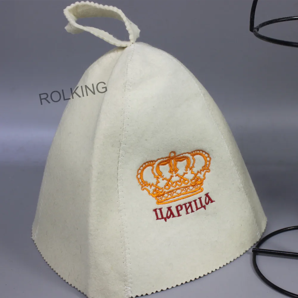 beautiful felt sauna caps for sauna room and hot s...
