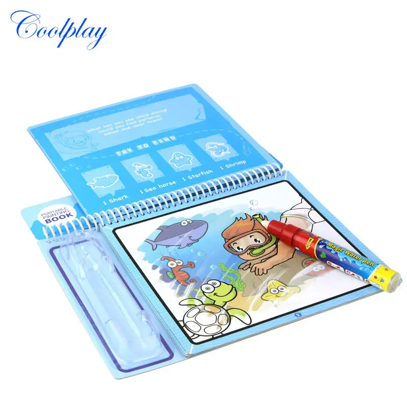 Livre De Coloriage De Leau Magique Non Toxique Livre De Dessin Doodle Planche A Peinture Reutilisable Avec Le Stylo Magique Serie Peinture Sans Encre Jouet Educatif Cadeaux Bebe Enfant 1 Coloriages Loisirs