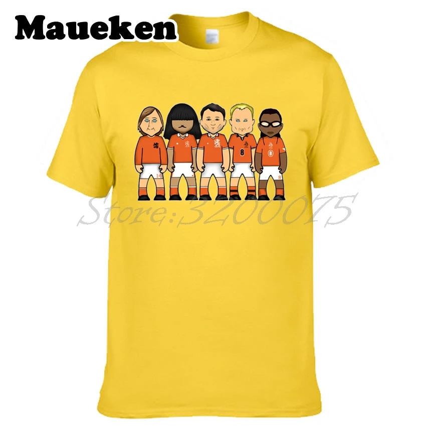 Мужские Нидерландские легенды Johan Cruyff Edgar Davids Ruud Gullit Dennis Bergkamp Marco Van Basten футболка