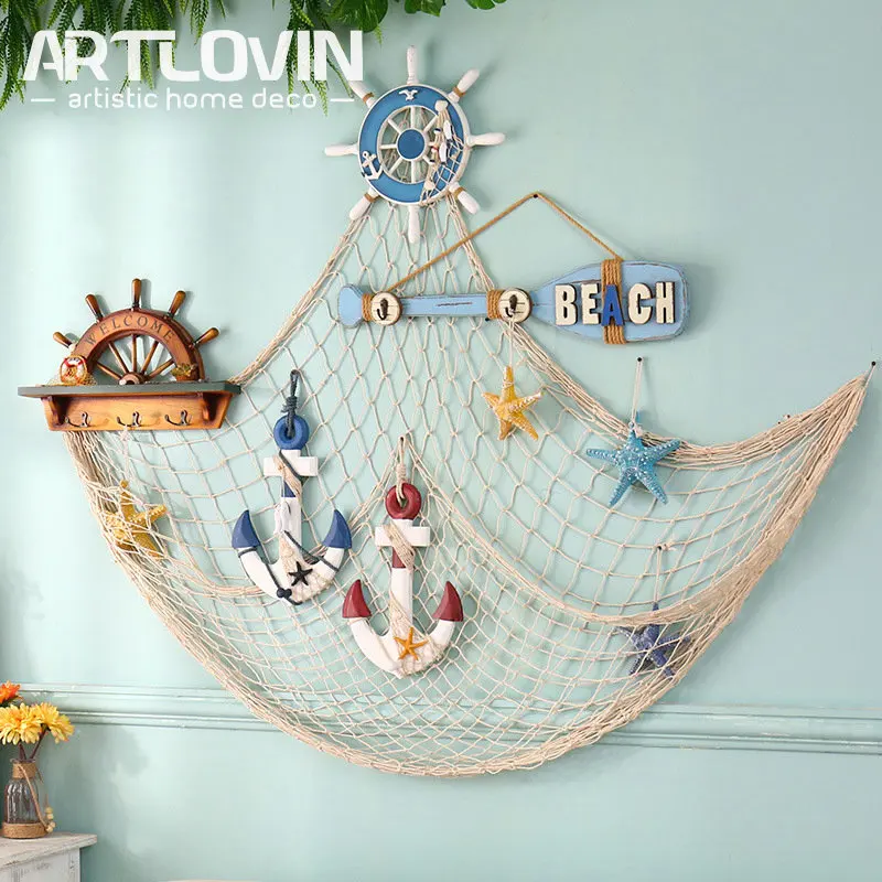 Mediterranean Wall Hanging Craft Marine Wooden Home Decorations