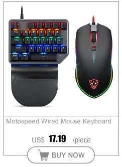 Motospeed проводная мышь клавиатура комбинированная RGB подсветка одна рука K27 игровая механическая клавиатура с V40 набор игровых мышей для ПК ноутбука