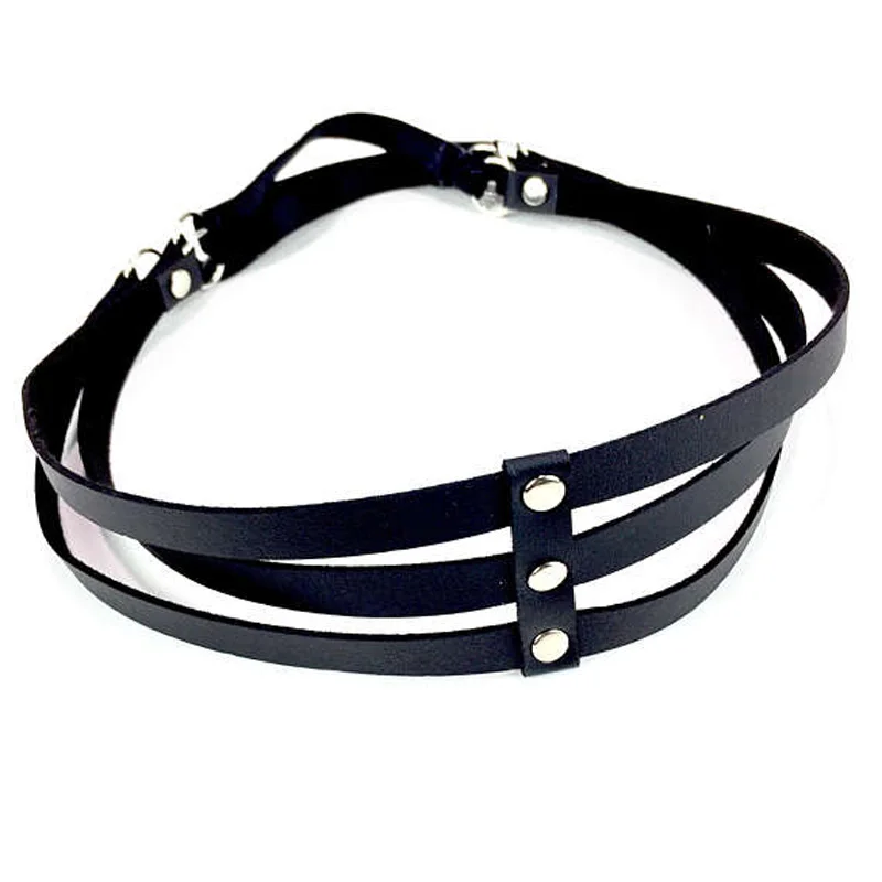 Sexy Women Men leather Waist Garter belt for Stockings Bow Handmade