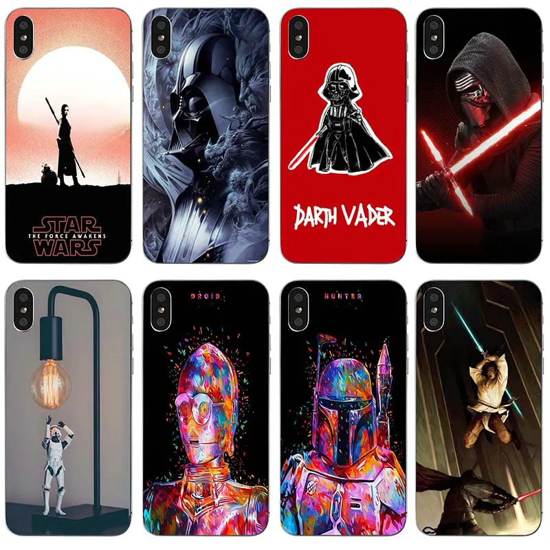Ультра тонкий чехол Star Wars Art для iphone 7 6S 6 8 Plus 5 SE X XR XS Max 4 мягкие чехлы телефонов