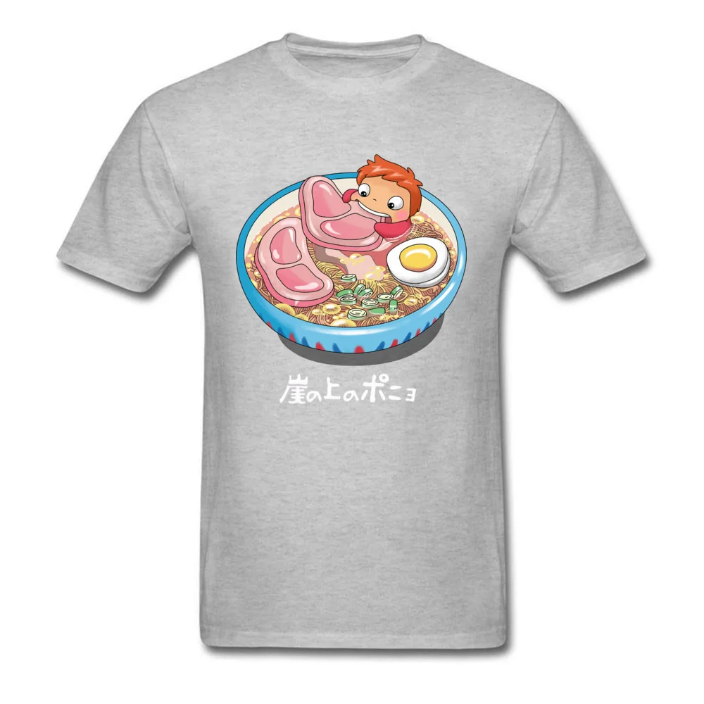 Лапша пловец футболка аниме футболка Ponyo On The Cliff футболка мужские топы Наруто РА Мужская футболка с принтом чаши забавная одежда
