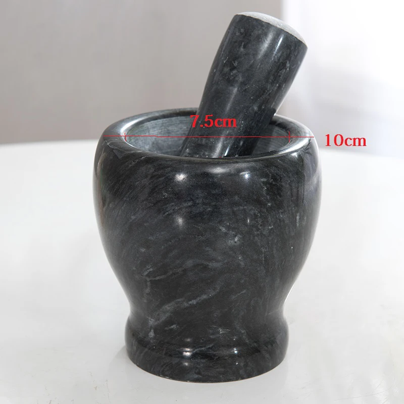  Creative Natural Stone Garlic Press Crusher Masher Mortar Pestle Set Manual Herbs Mill Kitchen Chop - 32980712386