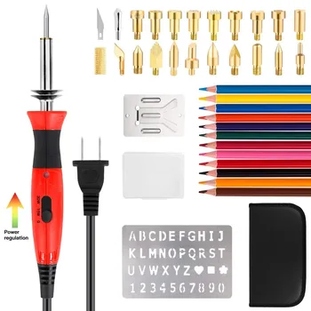 

38Pcs Wood Burning Kit, Wood Burning Pyrography Pen Kit Tool with Adjustable Temperature Control/Carving/Embossing/Soldering