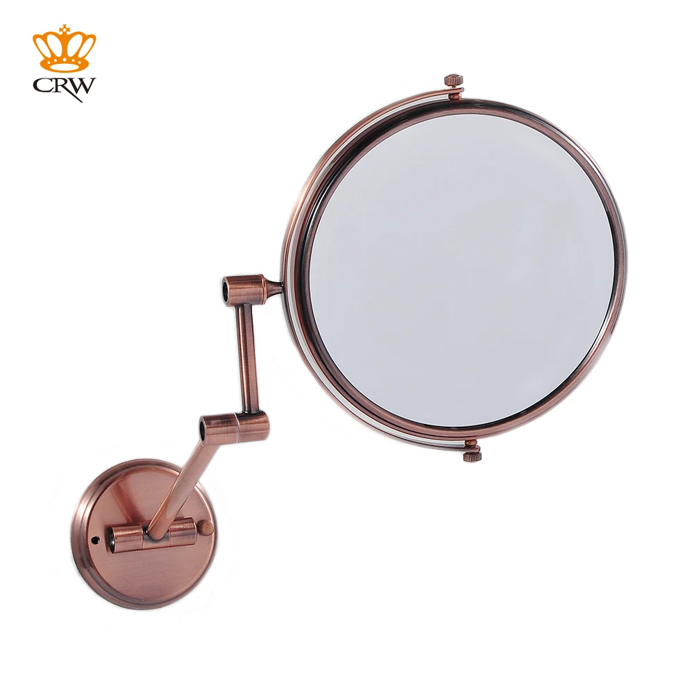 

CRW Bathroom Mirror Magnifying Make Up Shaving 2-Face Vintage Style 8" Wall Mounted Dual Arm Extend Bathroom Accessories
