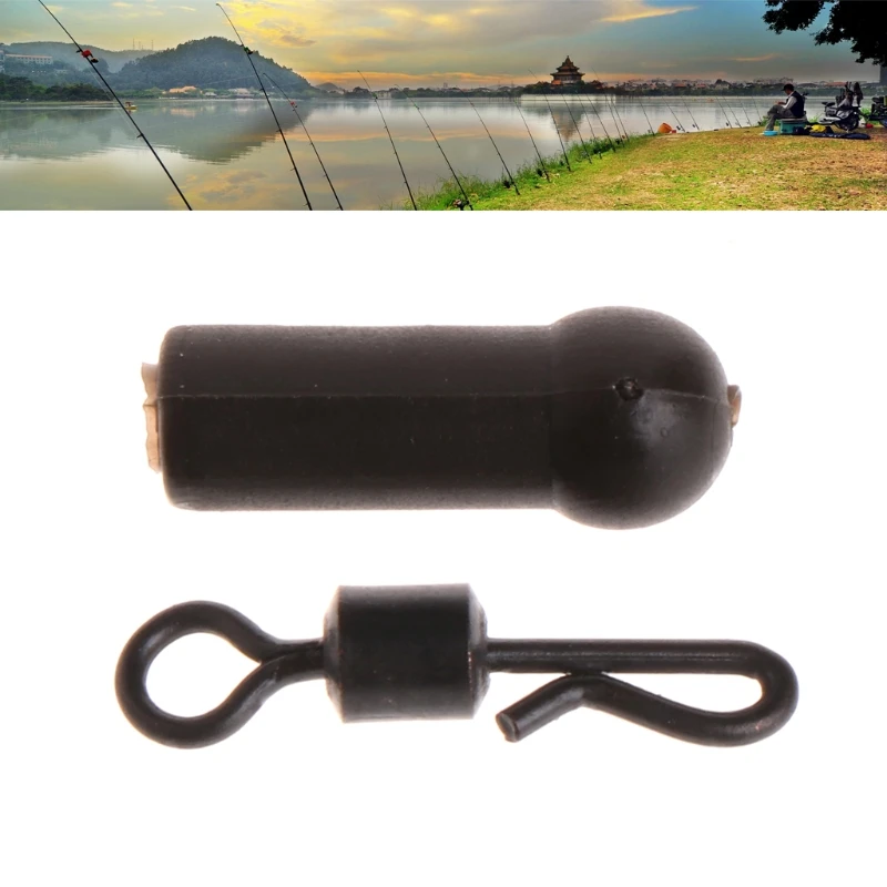 

40 Pcs Fishing Mini Swivel Rings Terminal Clamp Carp Chod Beads Fish Accessories