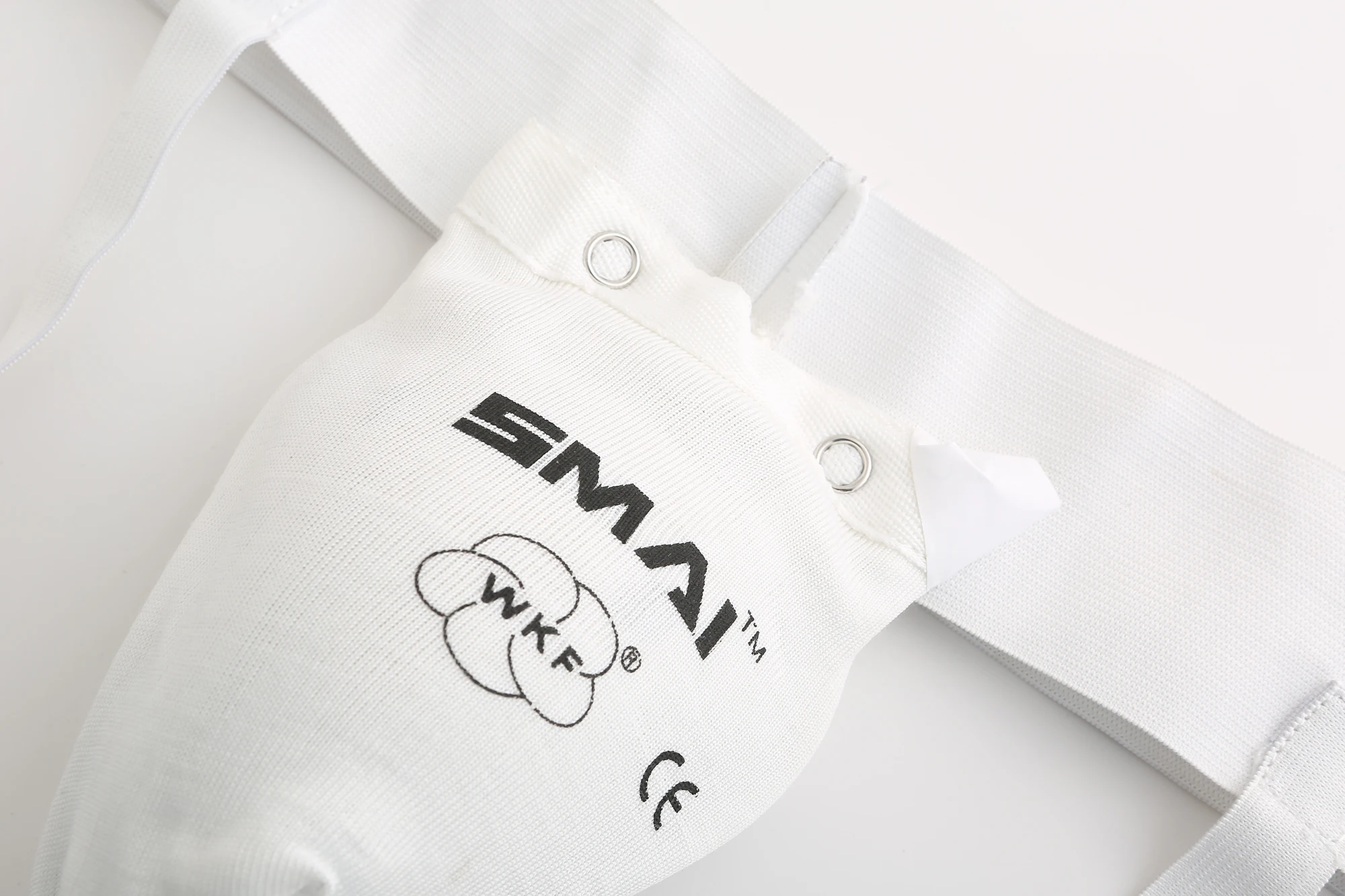 SMAI WKF APPROVED MALE GROIN GUARD - ELASTIC  traditional style tuck-under cup with elasticised waist belt and strap