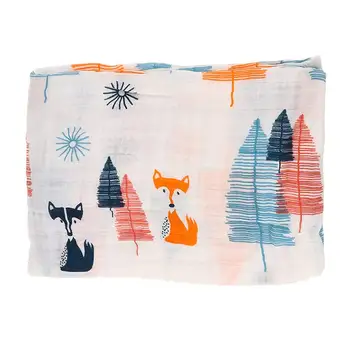 

LCLL-Cotton Lange New born Swaddle Blanket Sleeping bag 110 cm x 110 cm - Fox