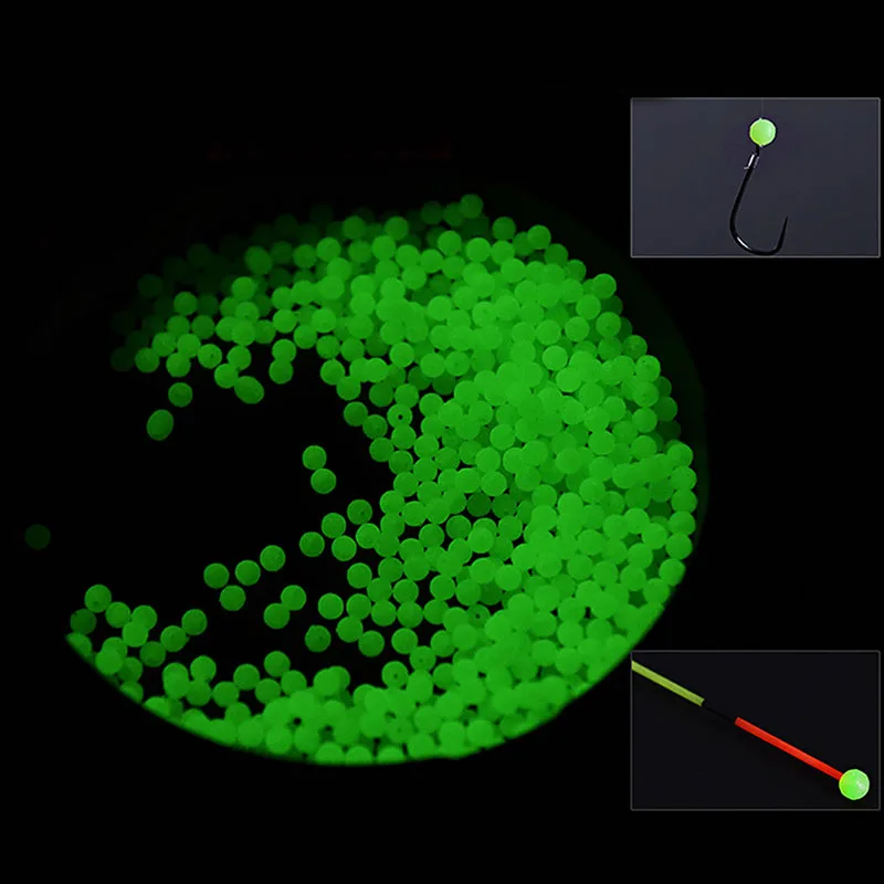100Pcs 5mm Round Luminous Glow Rig Beads Sea Fishing Lure Floating