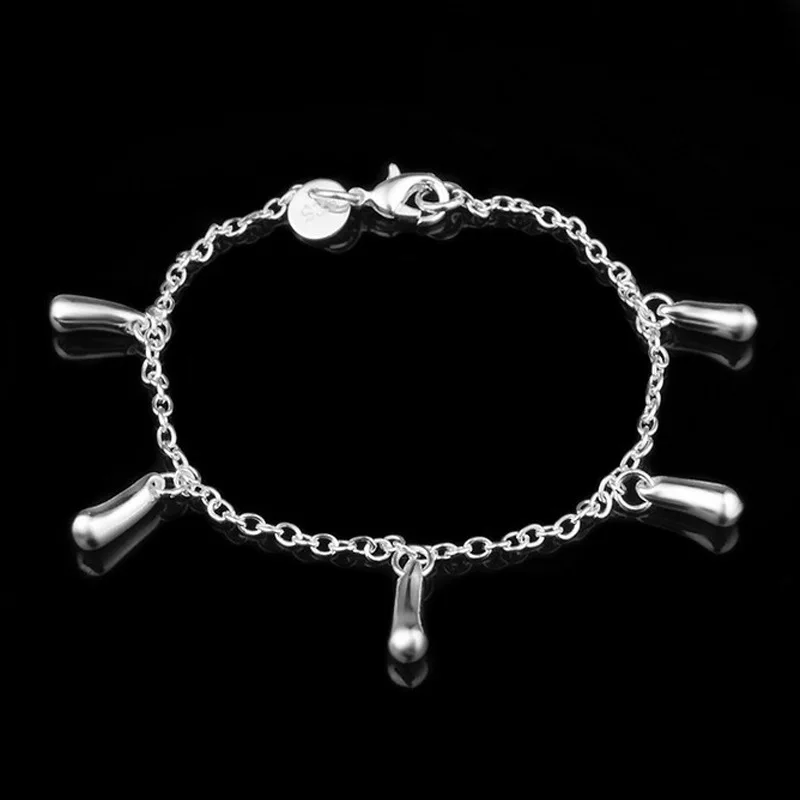 

Charms Bracelet Water Drops Bracelets & Bangles For Women 925 Sterling Silver Jewelry Bileklik Pulseira Pulseras Pulseiras Love