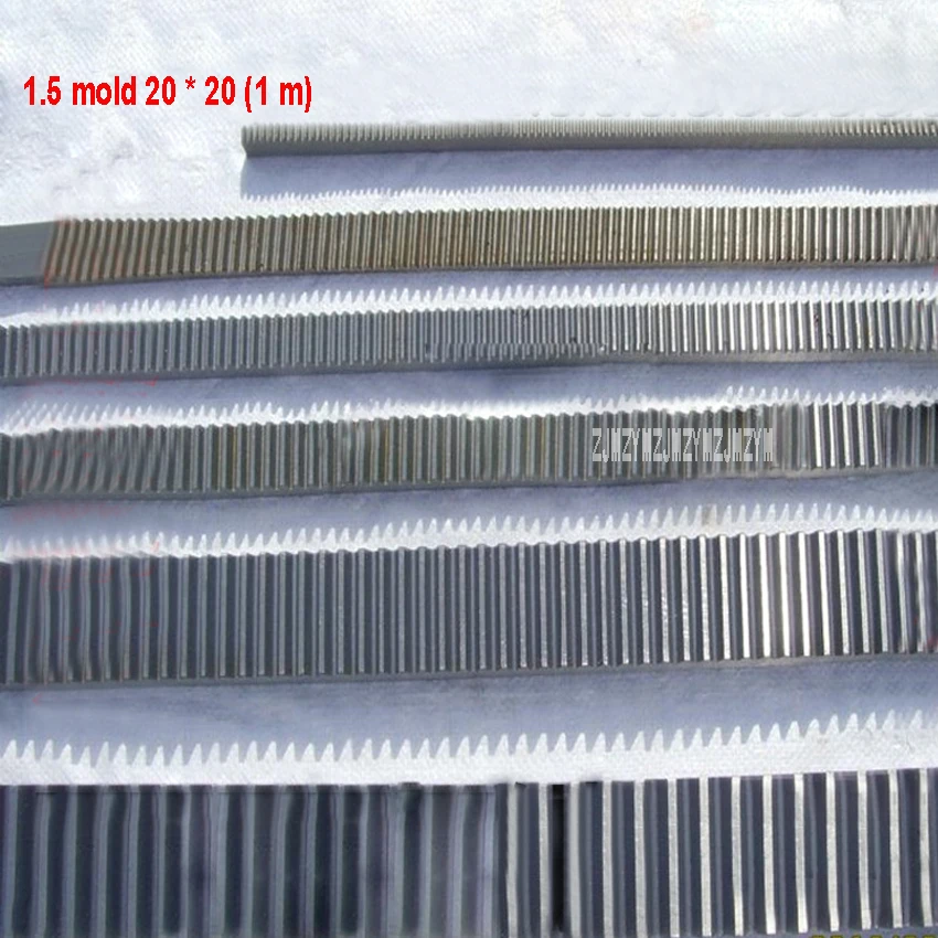 

16pcs 1.5 Die 20*20 (1 meters) 1.5 M Mod Gear Rack 20*20*1000 mm Mold Gear Rack Precision CNC Rack (Straight Teeth) Toothed Rack
