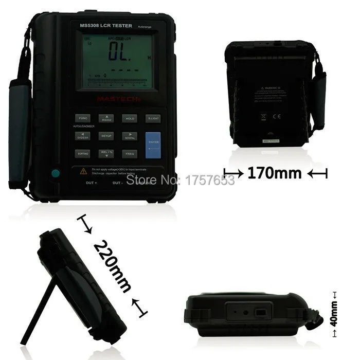 FREE SHIPPING Mastech MS5308 LCR Meter Portable Handheld Auto Range LCR