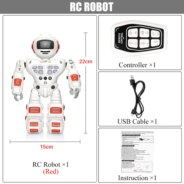 Робот-игрушка DODOELEPHANT с дистанционным управлением, умный детский робот-робот с поем, танцующая фигурка, игрушки для мальчиков, подарок на день рождения - Цвет: Red with Bluetooth
