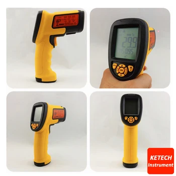 

Handheld Gun Non-contact Infrared Thermometer -18C~1650C (0F~3002F) 50:1 AS882