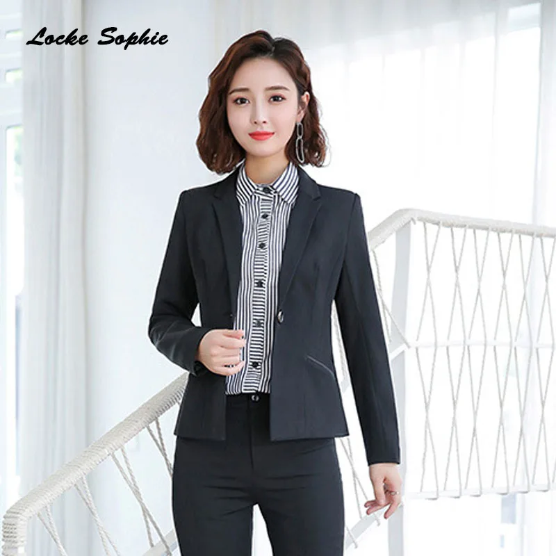 1pcs Women Plus size Blazers coats 2019 Autumn cotton Long sleeves Small Suits jackets ladies Skinny Office Blazers Suits coats