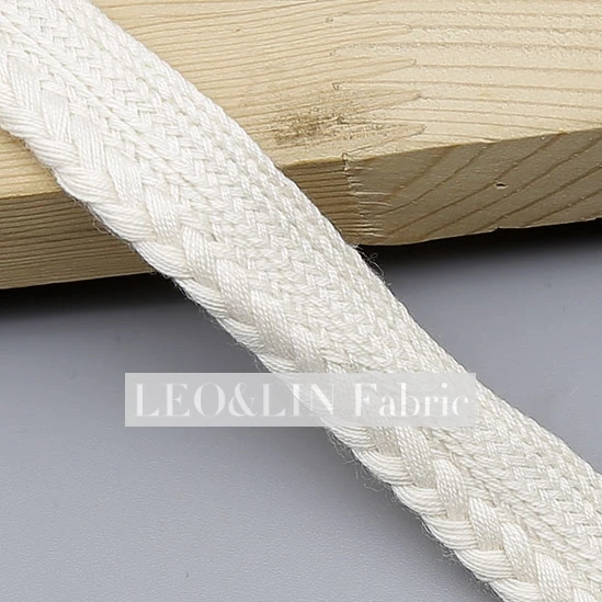 2016 New Nature White White Unidirectional beige braided cotton braid