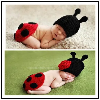 

DHL 100set Hat Suspender Pants Set Baby Photo Costume Crochet