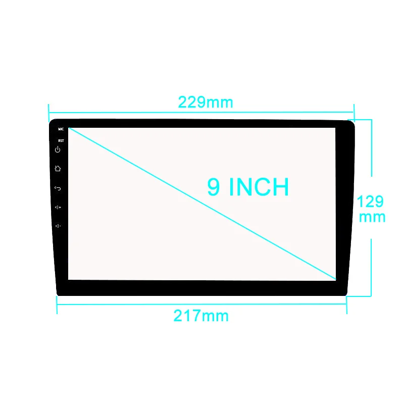 Автомобильное радио из закаленного стекла для Радио DVD gps lcd Полный сенсорный экран пленка наклейка защитная 9 дюймов магнитофон Стерео Авторадио