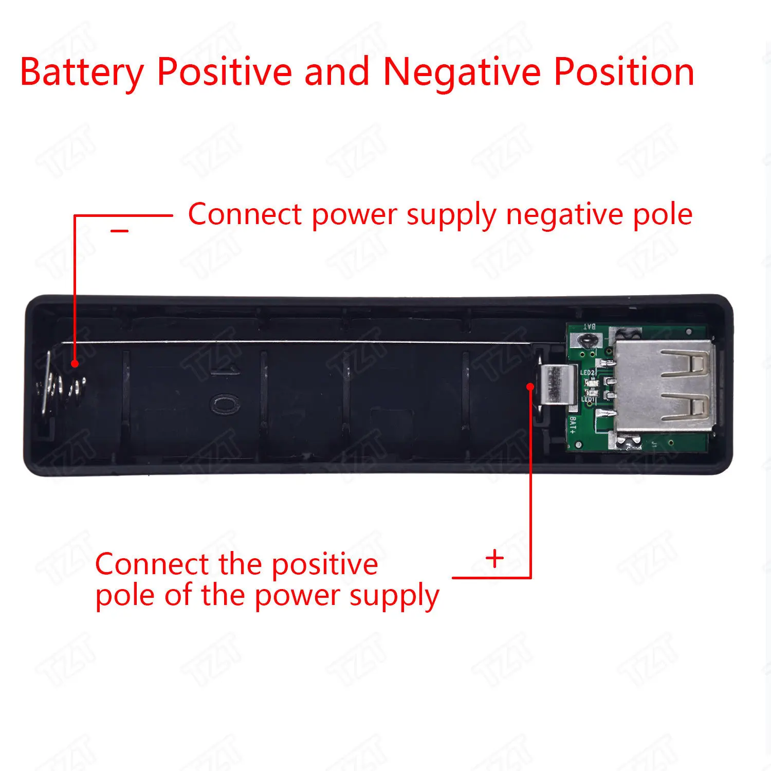 TZT USB power Bank чехол Комплект 18650 зарядное устройство DIY Box Shell Kit черный для Arduino