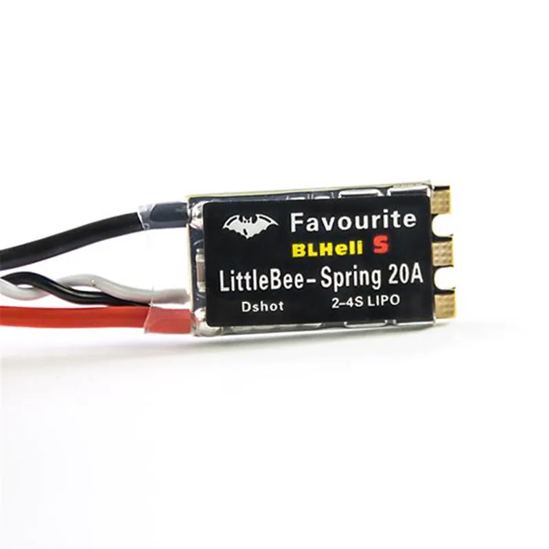 4 шт. FVT Favourite 20A LittleBee 20A-S ESC BLHeli_S OPTO 2-4S поддерживает Mulitshot OneShot125 Oneshot42 Запчасти для мультикоптеров