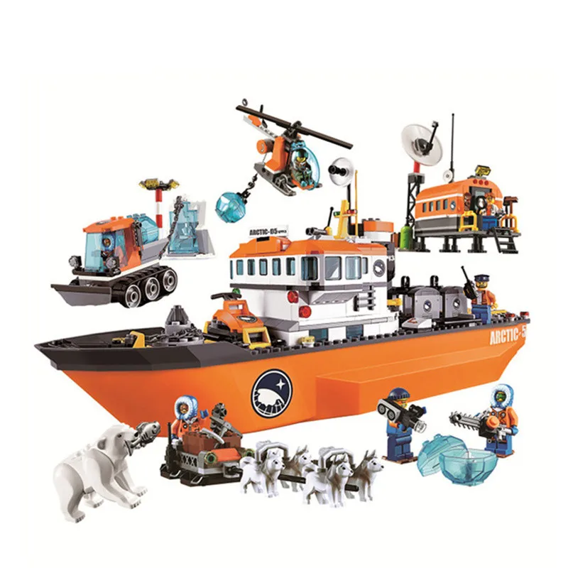 

760 pcs+Arctic Icebreaker Building Blocks Model Educational Toys for Children Compatible City Figure Brick Set
