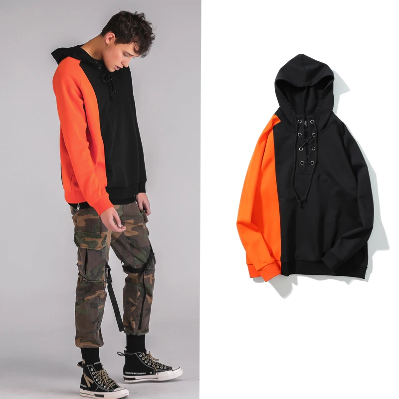 2017 mens Design Spring Autumn hip hop patchwork hoodies