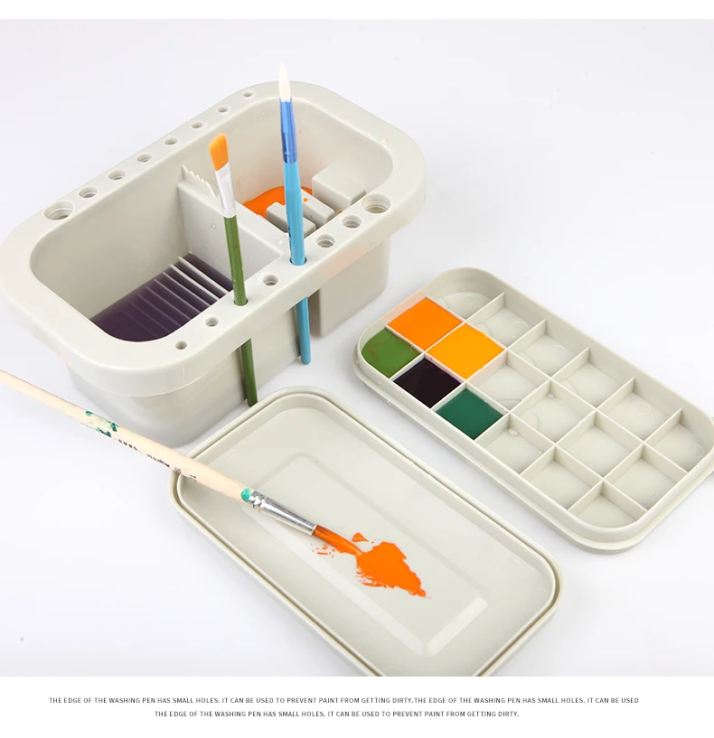 Многофункциональная ручка для мытья с палитрой гуашь Акварельная акриловая краска моющее ведро для рисования товары для рукоделия