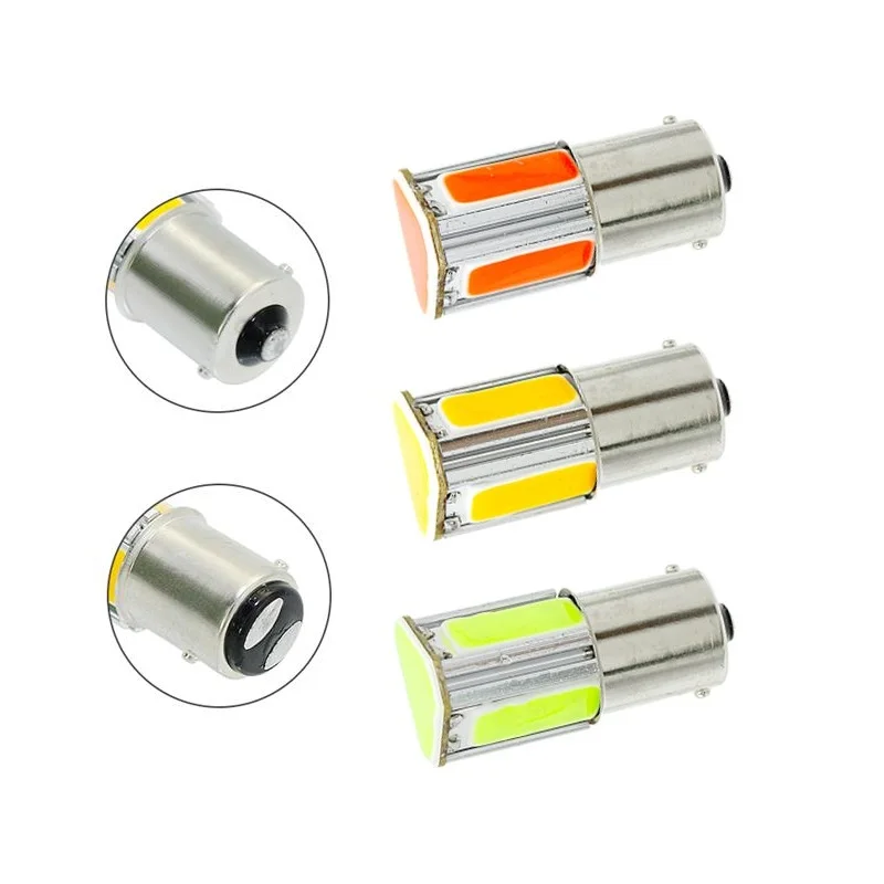 

2Pcs P21W 1156 BA15S 1157 BAY15D LED Car Tail Parking Light Reverse Bulb 12V 4 COB LED Lamp Auto Brake Light Turn Signal Lamp