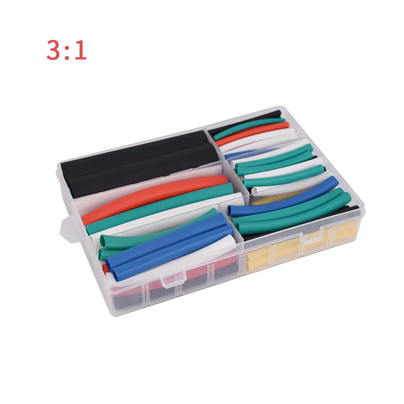 

3:1 Heat Shrink Tubing Insulation Shrinkable Tubes Assortment Electronic Polyolefin Wire Cable Sleeve Kit Heat Shrink Tubes