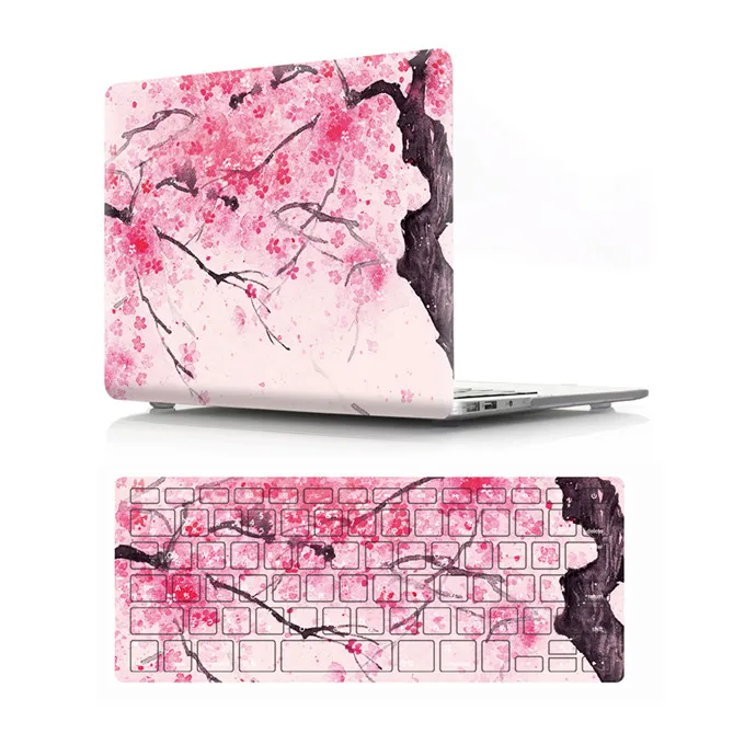 Пластиковый жесткий чехол Cherry Blossom для Macbook Air 11 13 Pro 13 15 retina 12 13 1" для ноутбука Pro 13 15 Touch bar+ чехол для клавиатуры