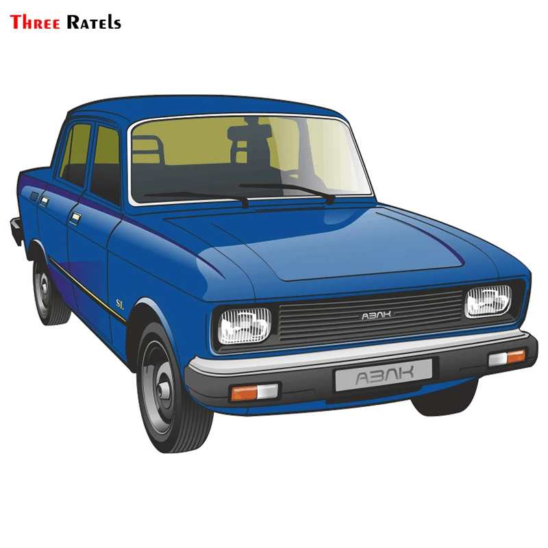 Three Ratels TRL616# 15x10см АЗЛК Москвич 2140 полноцветные наклейки на авто машину наклейка