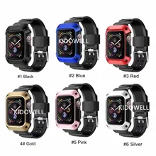 Новейший 2 в 1 чехол для iWatch серии 4 ремешок высокого качества TPU Материал чехол для Apple Watch 44 мм