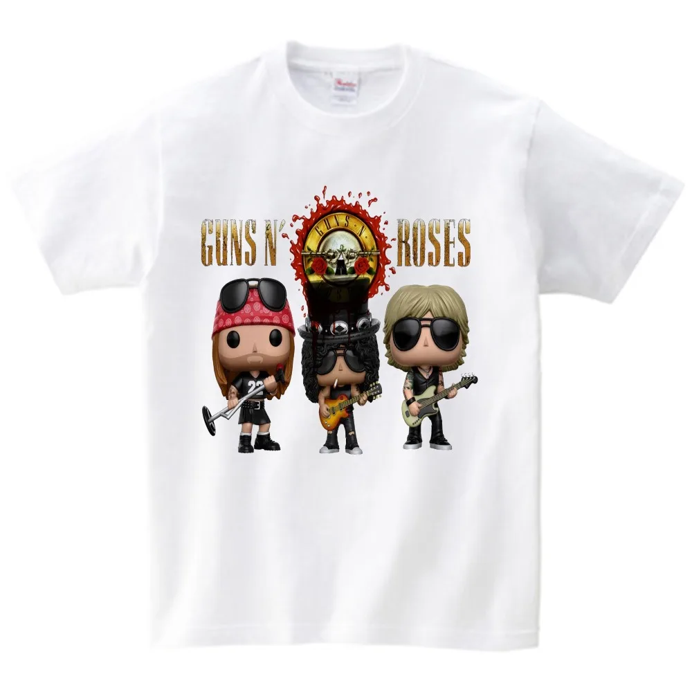 Детская футболка с принтом косая скала и надписью Gun N Roses крутая Повседневная