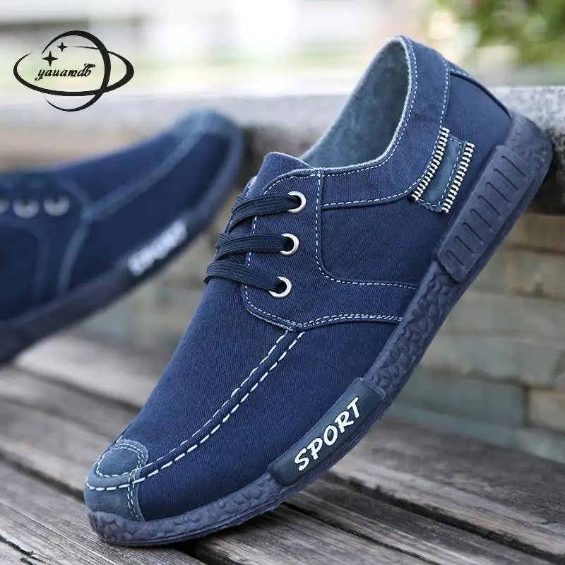 

YAUAMDB mens vulcanize shoes male 39-44 spring autumn canvas shoes lace up letter print breathable soft bottom man shoes ly21