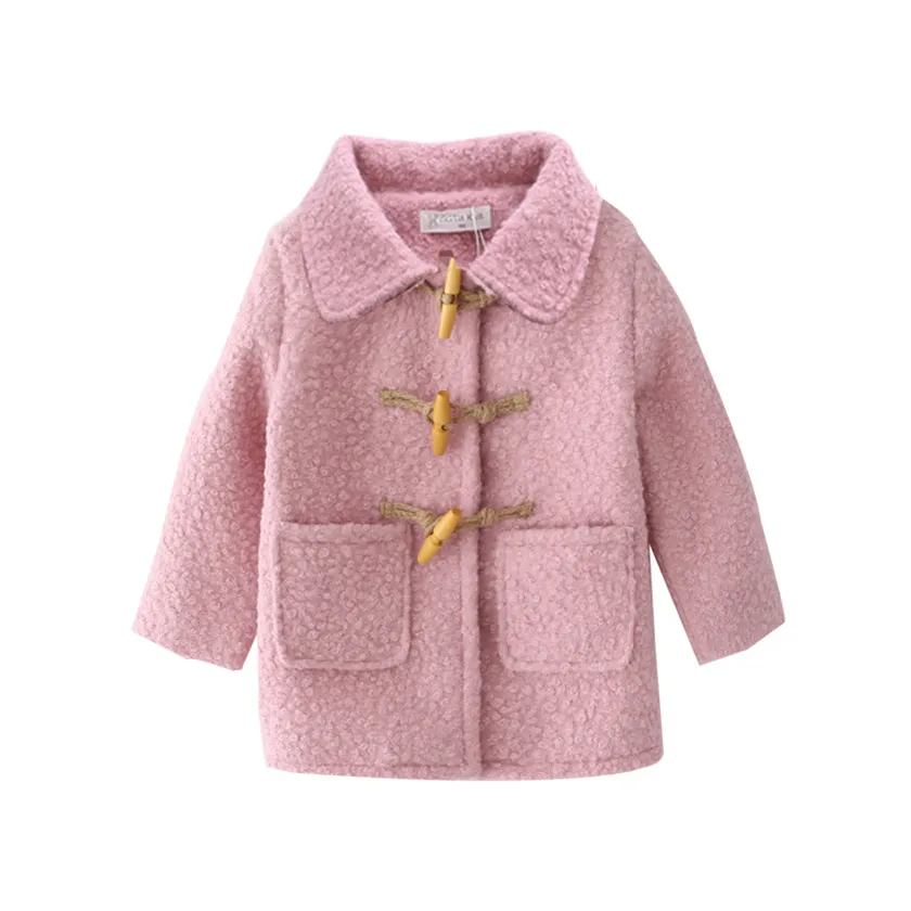 

Baby Kids Cute Horns Buckle Jacket 2018 Autumn Winter Children's Padded Woolen Coats Children's Clothings Outerwear Pink C85405A
