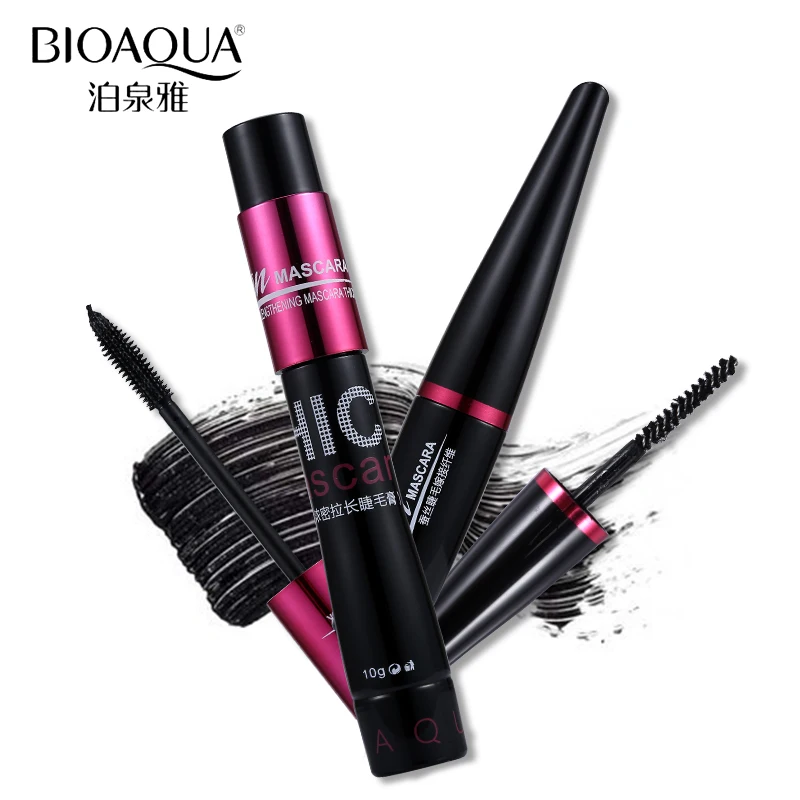 BIOAQUA Brand Black Silk Fiber Mascara Makeup Set Eyelash Extension Lengthening Volume 4D Mascara Waterproof Cosmetics 2pcs/lot