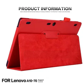 

For Lenovo Tab 2 A10 70F Auto Sleep /Wake Up Flip Litchi PU Leather Case For Tab2 A10-70 70 A10-70F A10-70L A10-30 X30F cover